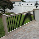 Weatherables Bellaire 3.5 ft. H x 6 ft. W Khaki Vinyl Railing Kit