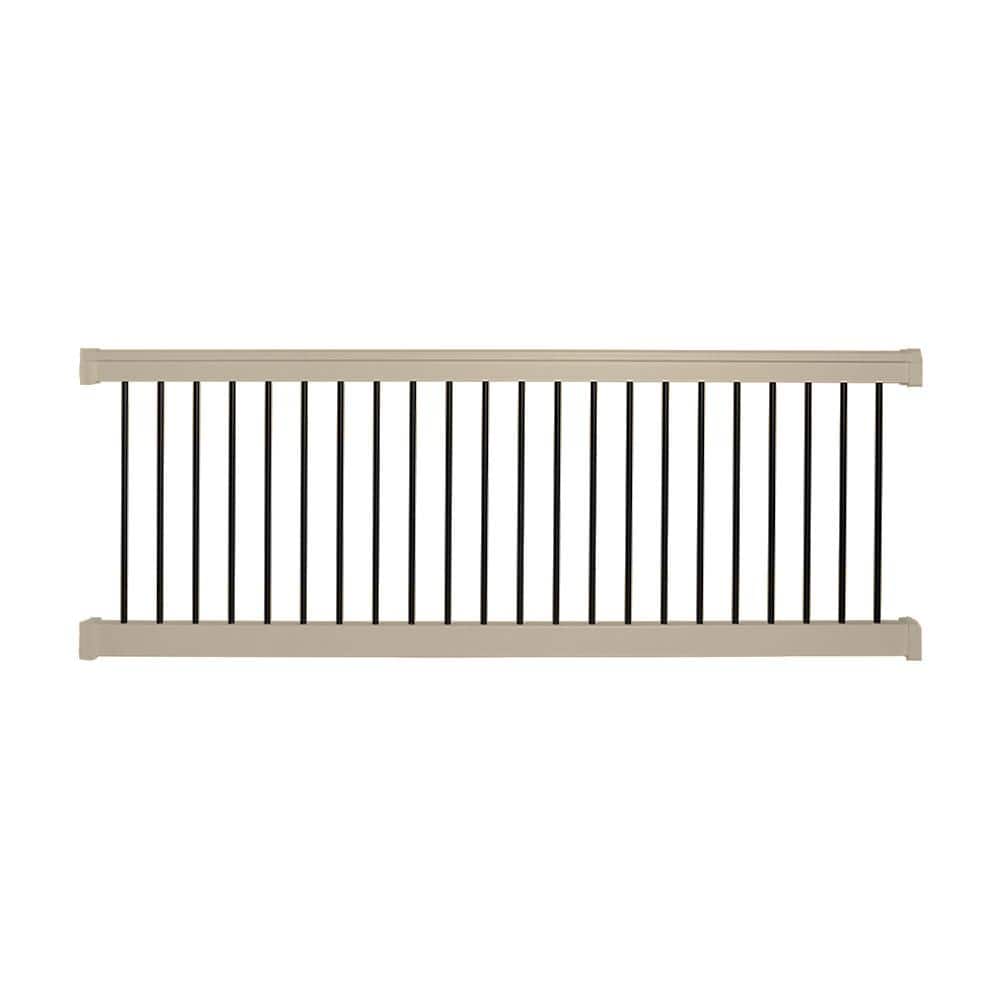 Weatherables Bellaire 3.5 ft. H x 6 ft. W Khaki Vinyl Railing Kit