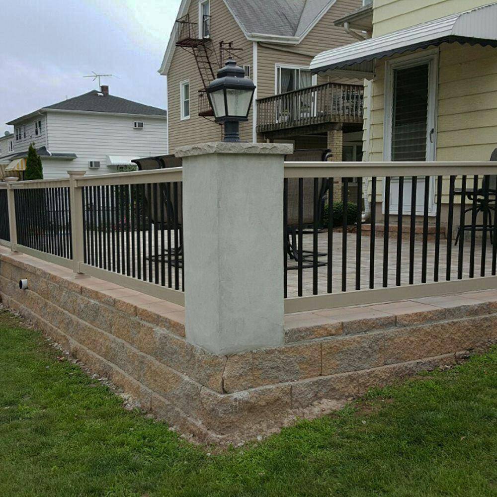 Weatherables Bellaire 3.5 ft. H x 6 ft. W Khaki Vinyl Railing Kit