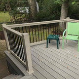Weatherables Bellaire 3.5 ft. H x 8 ft. W Khaki Vinyl Railing Kit