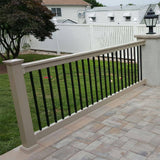 Weatherables Bellaire 3.5 ft. H x 8 ft. W Khaki Vinyl Railing Kit