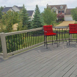 Weatherables Bellaire 3.5 ft. H x 8 ft. W Khaki Vinyl Railing Kit