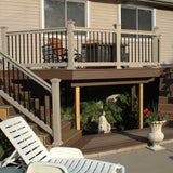 Weatherables Vilano 3 ft. H x 8 ft. W Vinyl Khaki Railing Kit