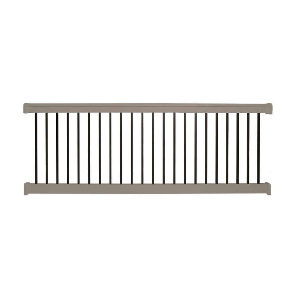 Weatherables Vilano 3 ft. H x 8 ft. W Vinyl Khaki Railing Kit