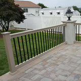 Weatherables Vilano 3 ft. H x 8 ft. W Vinyl Khaki Railing Kit