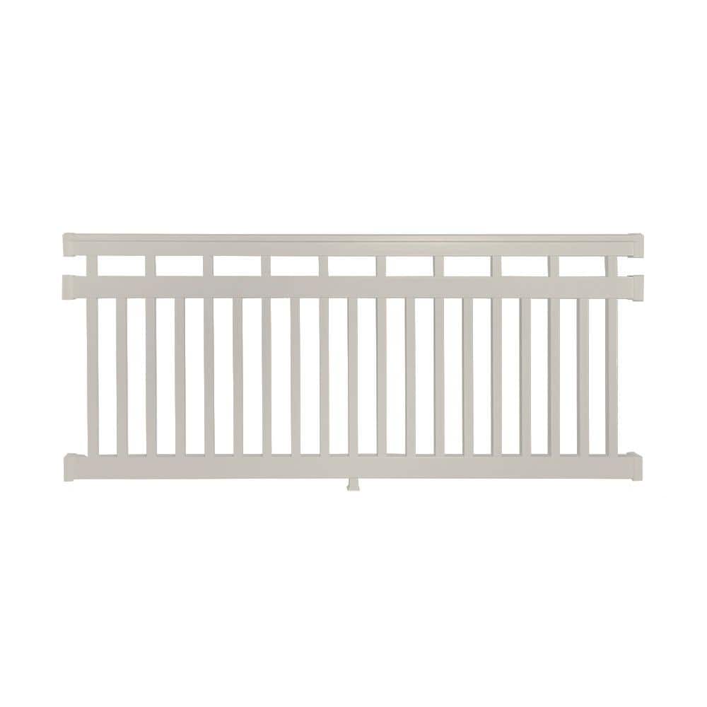 Weatherables Hallandale 3.5 ft. H x 8 ft. W Vinyl Tan Railing Kit