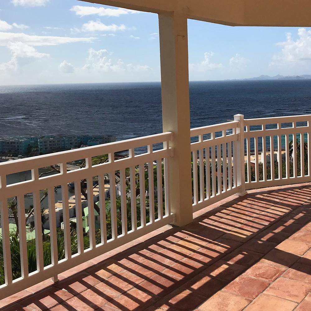 Weatherables Hallandale 3.5 ft. H x 4 ft. W Vinyl White Railing Kit