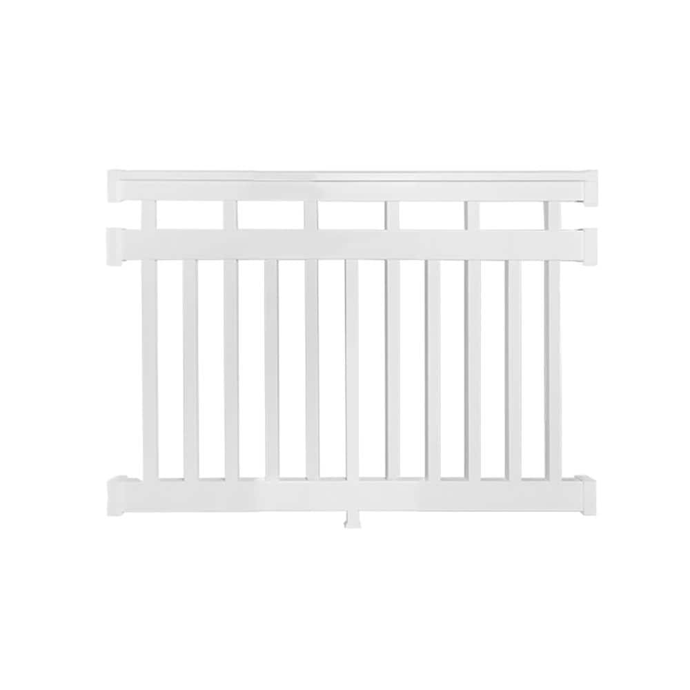 Weatherables Hallandale 3.5 ft. H x 4 ft. W Vinyl White Railing Kit