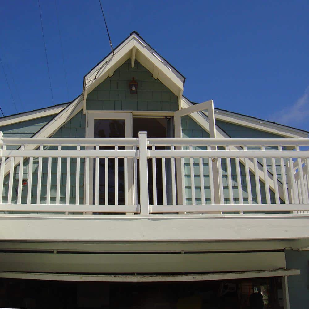 Weatherables Hallandale 3.5 ft. H x 4 ft. W Vinyl White Railing Kit