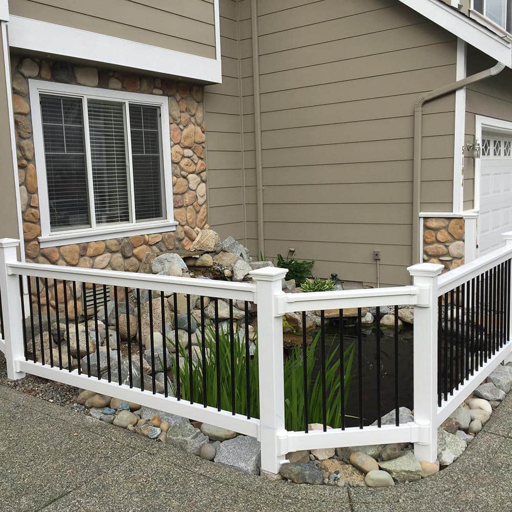 Weatherables Bellaire 3 ft. H x 4 ft. W White Vinyl Railing Kit