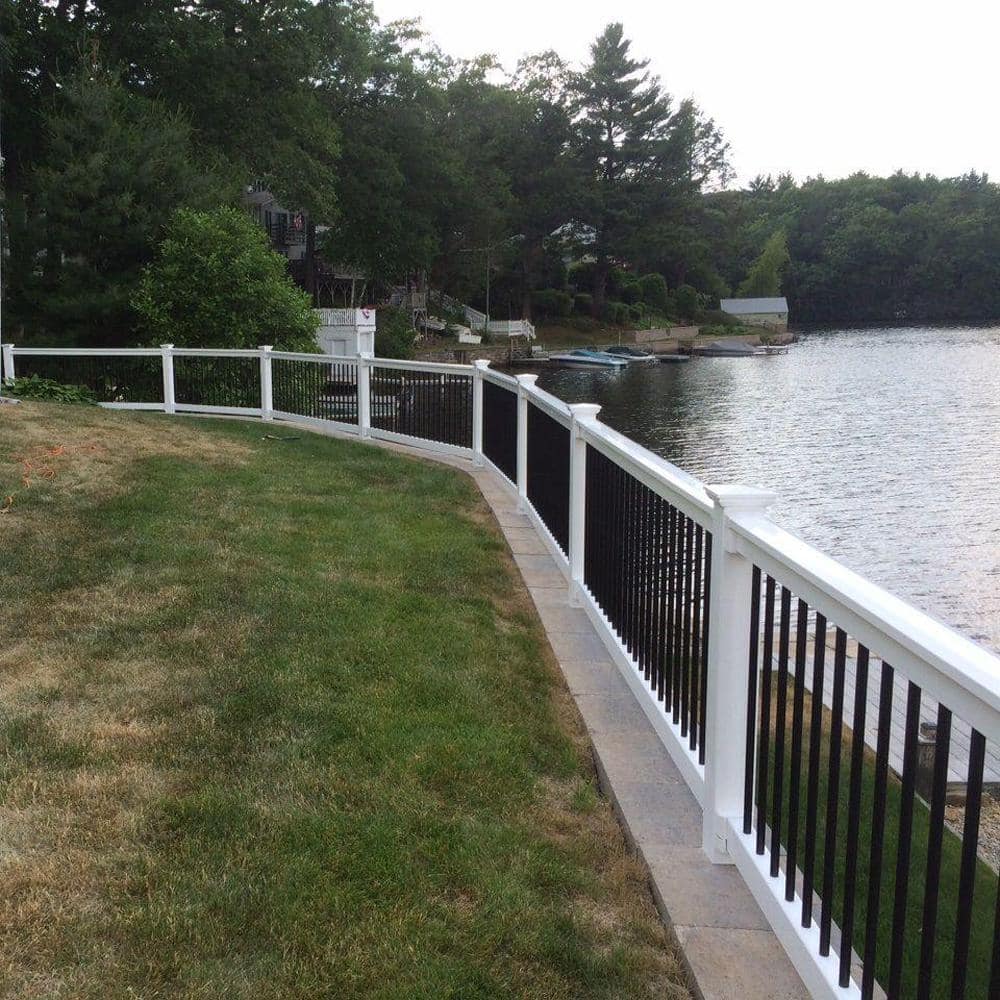 Weatherables Bellaire 3 ft. H x 8 ft. W White Vinyl Railing Kit