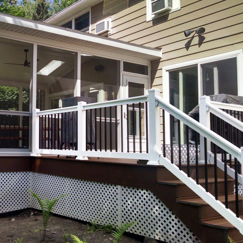 Weatherables Bellaire 3 ft. H x 8 ft. W White Vinyl Railing Kit