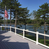 Weatherables Bellaire 3 ft. H x 8 ft. W White Vinyl Railing Kit