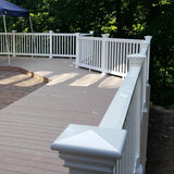 Weatherables Vanderbilt 3 ft. H x 4 ft. W White Vinyl Railing Kit