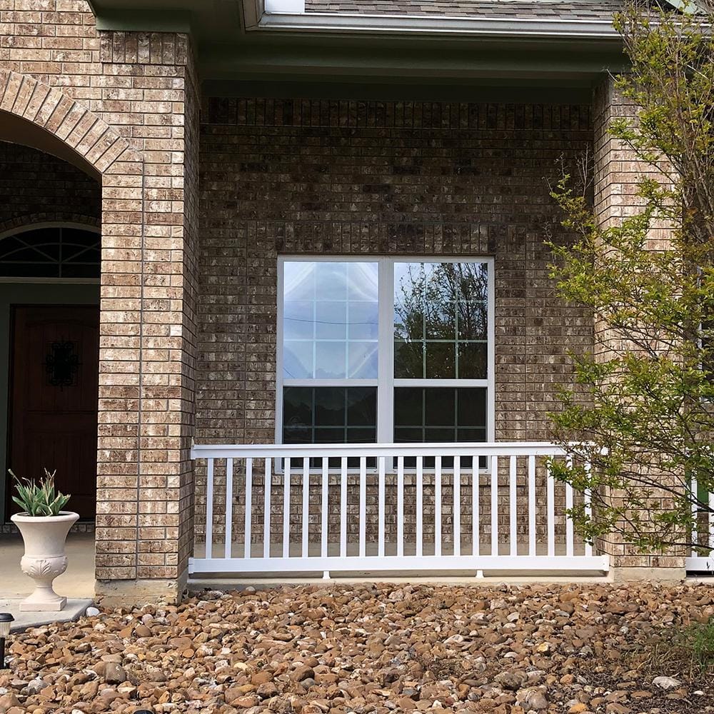 Weatherables Vanderbilt 3 ft. H x 6 ft. W White Vinyl Railing Kit