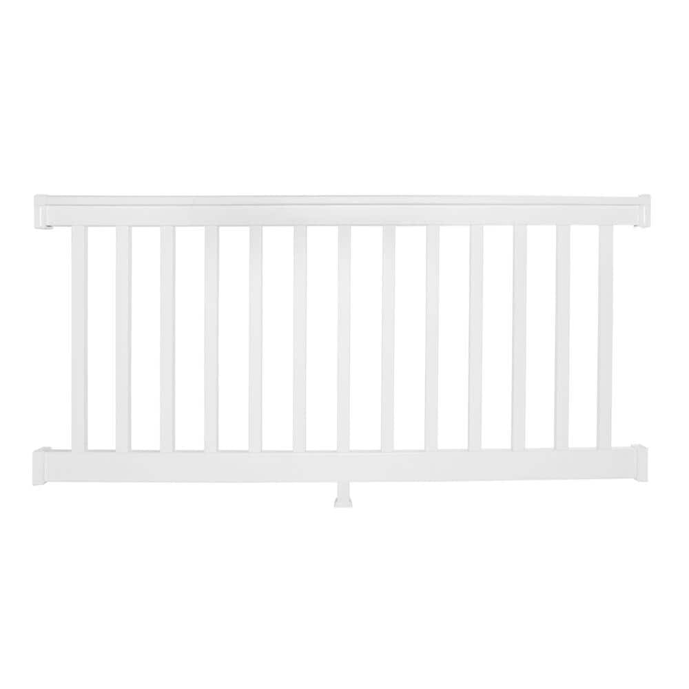 Weatherables Vanderbilt 3 ft. H x 6 ft. W White Vinyl Railing Kit