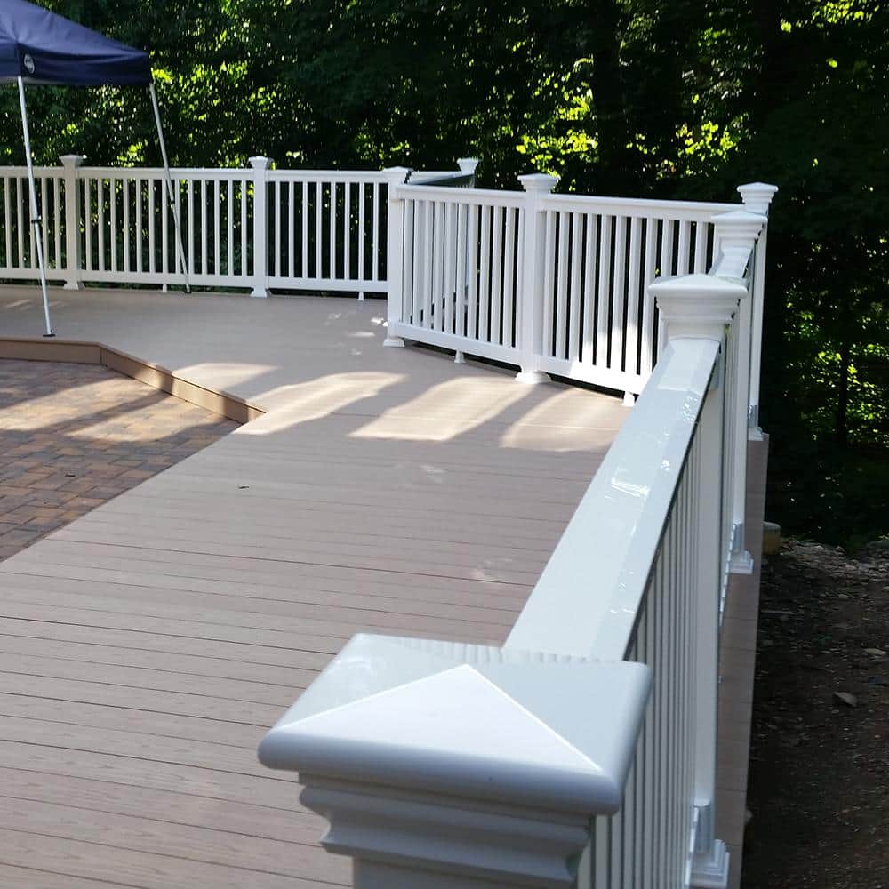 Weatherables Vanderbilt 3 ft. H x 6 ft. W White Vinyl Railing Kit