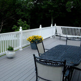 Weatherables Vanderbilt 3 ft. H x 8 ft. W White Vinyl Railing Kit
