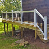 Weatherables Vilano 3 ft. H x 4 ft. W Vinyl White Railing Kit