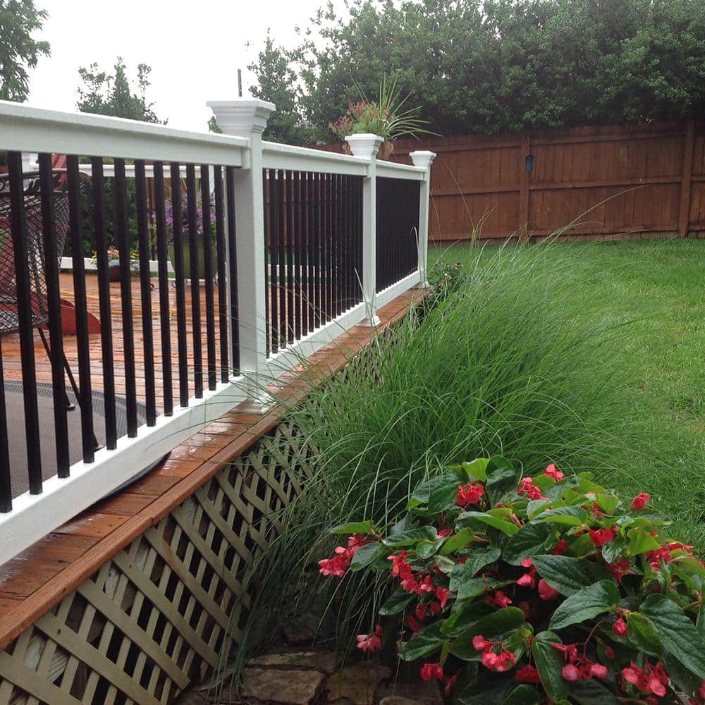 Weatherables Vilano 3 ft. H x 4 ft. W Vinyl White Railing Kit