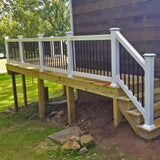 Weatherables Vilano 3.5 ft. H x 6 ft. W Vinyl White Railing Kit