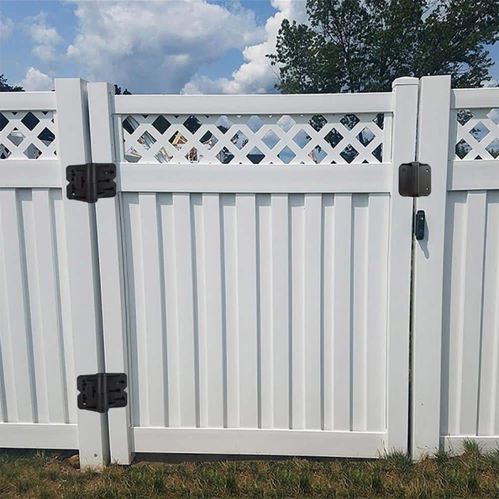 Weatherables Keystone Black Nylon Polymer 2-Sided Key-Lockable Gate Latch