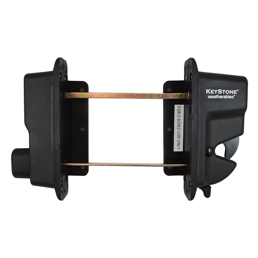 Weatherables Keystone Black Nylon Polymer 2-Sided Key-Lockable Gate Latch