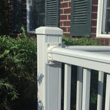 Weatherables Stanford Textured White Aluminum Straight Railing Bracket Kit (4-Piece)