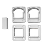 Weatherables Stanford Textured White Aluminum Straight Railing Bracket Kit (4-Piece)