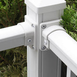 Weatherables Stanford Textured White Aluminum Straight Railing Bracket Kit (4-Piece)