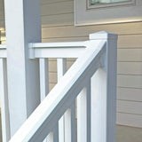 Weatherables Vanderbuilt/Delray/Bellaire/Vilano White Stair Railing Bracket Kit (4-Piece)
