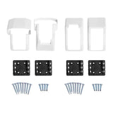 Weatherables Vanderbuilt/Delray/Bellaire/Vilano White Stair Railing Bracket Kit (4-Piece)