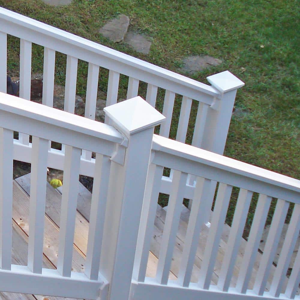 Weatherables Vanderbuilt/Delray/Bellaire/Vilano White Stair Railing Bracket Kit (4-Piece)