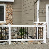 Weatherables Vanderbuilt/Delray/Bellaire/Vilano White Straight Railing Bracket Kit (4-Piece)