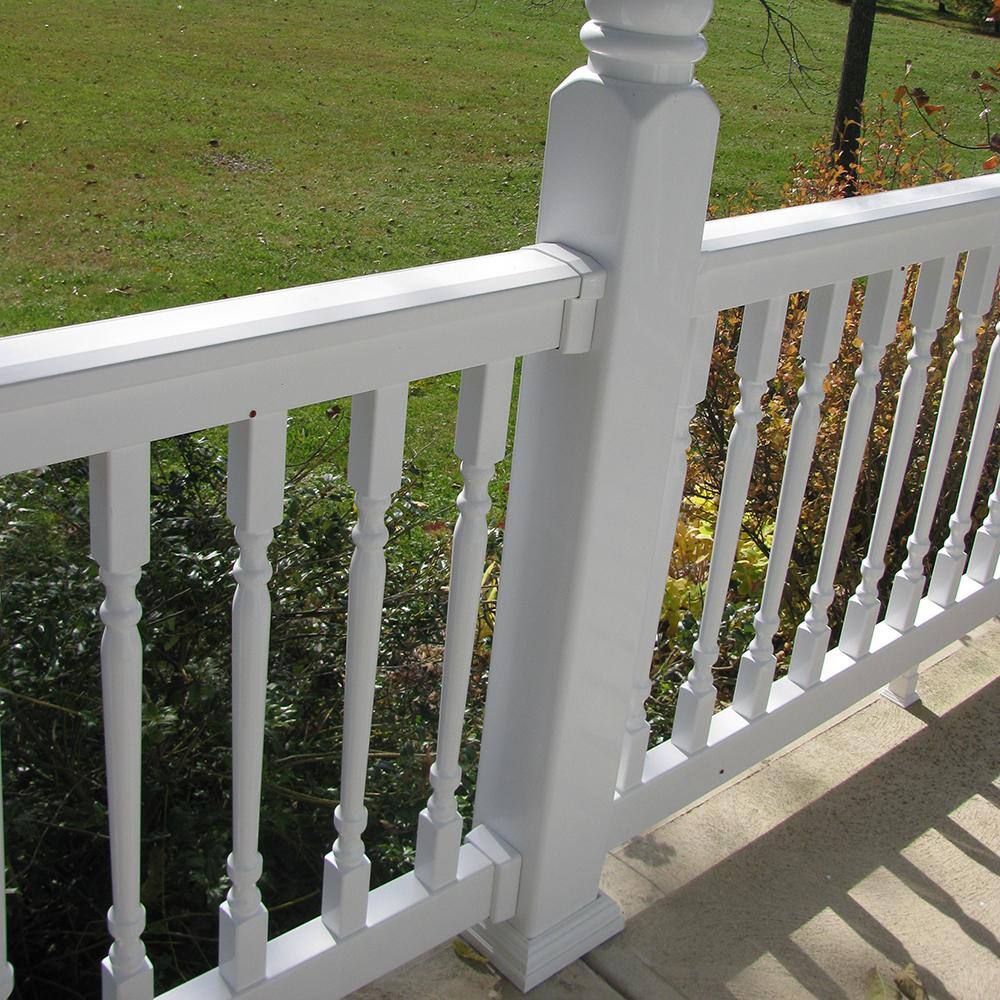 Weatherables Vanderbuilt/Delray/Bellaire/Vilano White Straight Railing Bracket Kit (4-Piece)