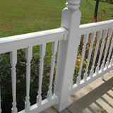 Weatherables Vanderbuilt/Delray/Bellaire/Vilano White Straight Railing Bracket Kit (4-Piece)