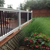Weatherables Vanderbuilt/Delray/Bellaire/Vilano White Straight Railing Bracket Kit (4-Piece)