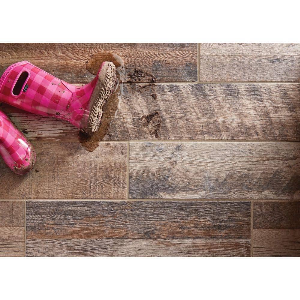 Marazzi Montagna Wood Weathered Gray 6 in. x 24 in. Porcelain Floor and Wall Tile (14.53 sq. ft. per case)