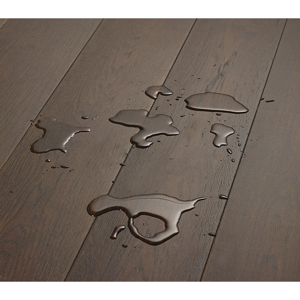 Sure+ Weathered Oak White Oak 1/4 in. T x 6.5 in. W Click Lock Hand Scraped Engineered Hardwood Flooring (21.7 sqft/case)