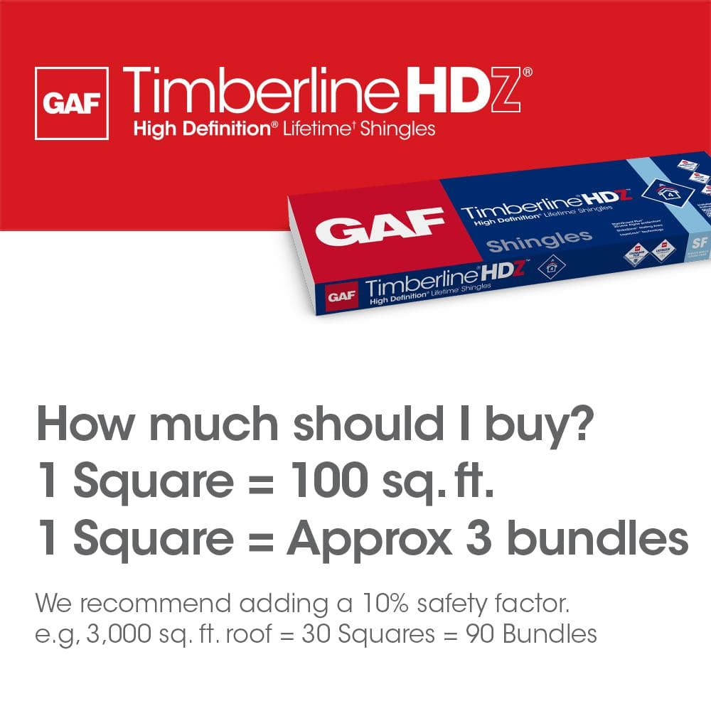 GAF Timberline HDZ Weathered Wood Algae Resistant High Definition Shingles