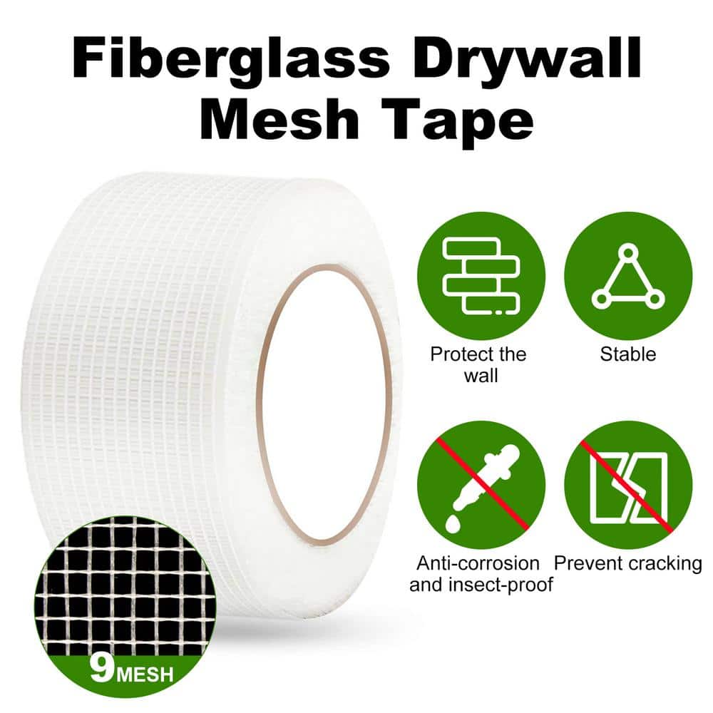 Wellco 6 in. x 164 ft. Self-Adhesive Fiberglass Mesh Drywall Joint Tape