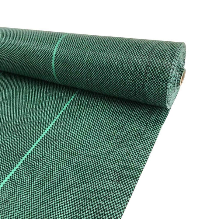 Wellco 3 ft. x 100 ft. Green And Black Silt Fence Fabric Rolls Heavy-Duty Dot Black Backed Silt Fence For Weeds Block