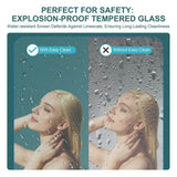 WELLFOR 32 in. W x 72 in. H Bifold Frameless Shower Door with Tempered Clear Glass in Brushed Nickel