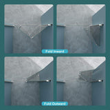 WELLFOR 32 in. W x 72 in. H Bifold Frameless Shower Door with Tempered Clear Glass in Chrome