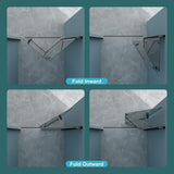 WELLFOR 32 in. W x 72 in. H Bifold Frameless Shower Door with Tempered Clear Glass in Matte Black