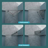 WELLFOR 34 in. W x 72 in. H Bifold Frameless Shower Door with Tempered Clear Glass in Matte Black
