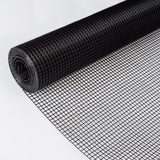 WELLFOR 4 ft. H x 50 ft. W Galvanized Iron 19-Gauge Chain Link Fabric Roll in Black