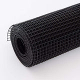 WELLFOR 4 ft. H x 50 ft. W Galvanized Iron 19-Gauge Chain Link Fabric Roll in Black