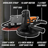 WEN 10 Amp Variable Speed Handheld Drywall Sander with Dust Hose and Collection Bag