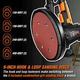 WEN 10 Amp Variable Speed Handheld Drywall Sander with Dust Hose and Collection Bag
